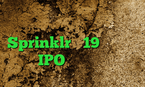 ارائه دهنده نرم افزار Sprinklr ، 19٪ درآمد در ثبت IPO را نشان می دهد
